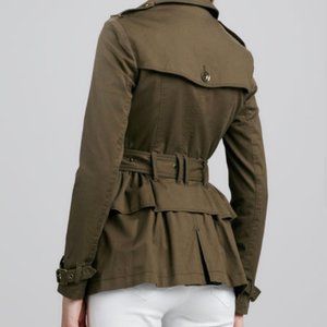 💗BURBERRY BRIT Peplum Cotton Jacket US6